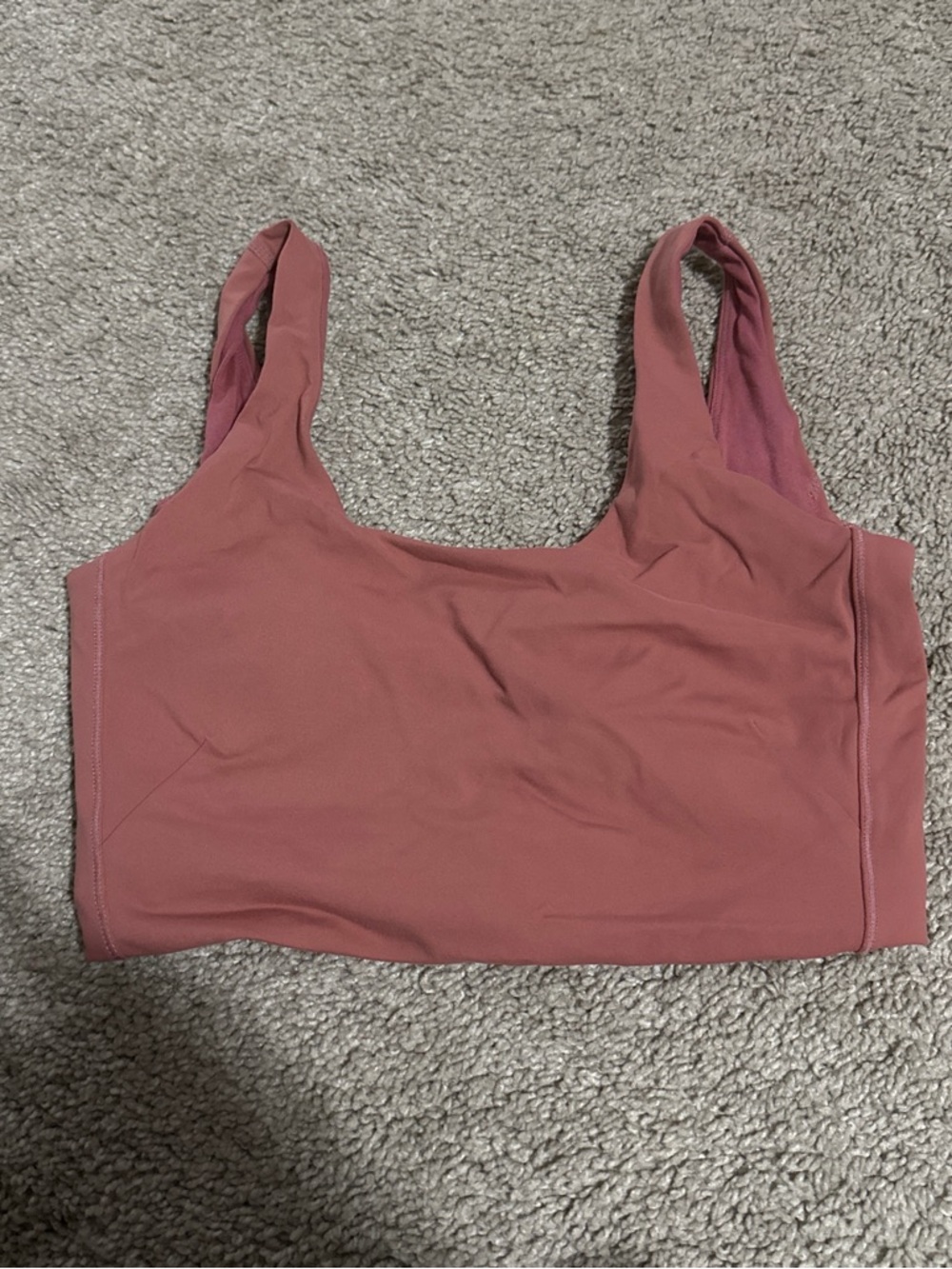 Mauve-Pink Scoop Neck Sports Bra